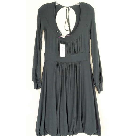 Vertigo-Paris-dress-S-NWT-black-bubble-hem-low-cu - Picture 4 of 6